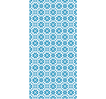 Tile wallpaper blue tile pattern - TenStickers