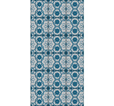 Tile wallpaper floral mosaic design - TenStickers