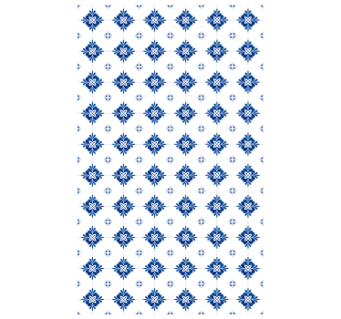 Tile wallpaper with ceramic floral design - TenStickers