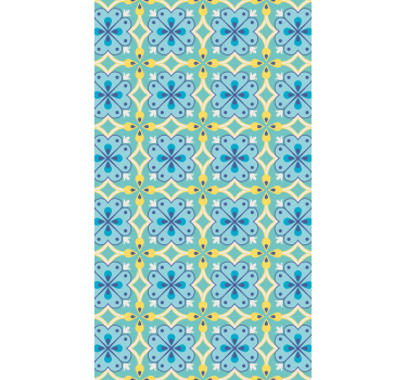 Blooming elements tile wallpaper - TenStickers