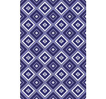 Tile wallpaper with blue diamond pattern - TenStickers