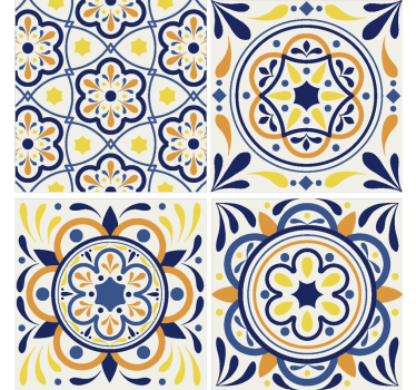 Tile wallpaper portuguese style - TenStickers