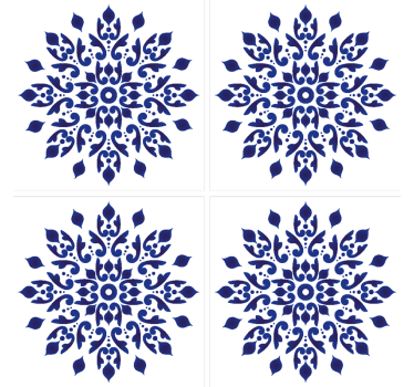 Tile wallpaper round classic design - TenStickers