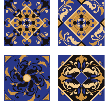 Tile wallpaper with decorative tiles - TenStickers