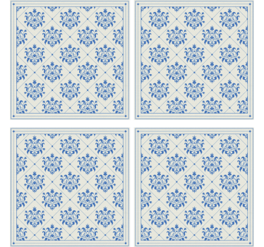 Tile wallpaper floral and ornamental vintage design - TenStickers