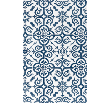 Tile wallpaper blue moroccan pattern - TenStickers