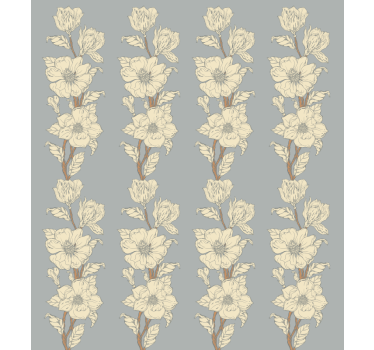 Flower wallpaper in new nostalgic magnolia style - TenStickers