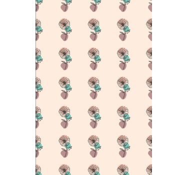 Flower wallpaper daisy flower nature line art design - TenStickers