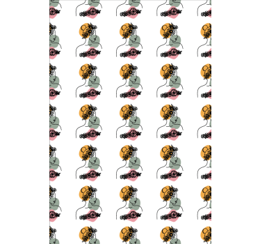 Flower wallpaper amazing woman's floral face - TenStickers