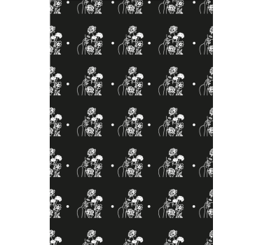 Flower wallpaper woman with sunflowers minimalist design - TenStickers