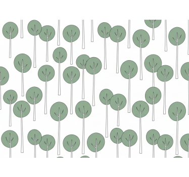 Flower wallpaper minimalistic tree design - TenStickers