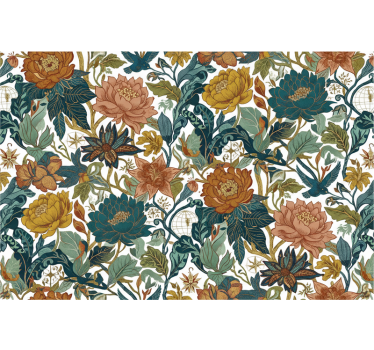 Flower wallpaper inspired by travel adventures - TenStickers
