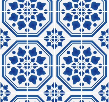 Sapphire Classics Tile Wallpaper - TenStickers
