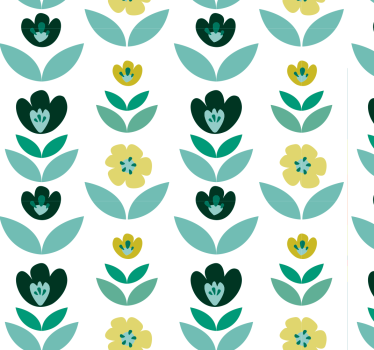Mint flower Wallpaper - TenStickers