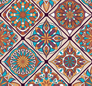 Magic of colors living room wallpaper - TenStickers