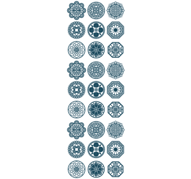 Tile wallpaper with geometric tile designs - TenStickers