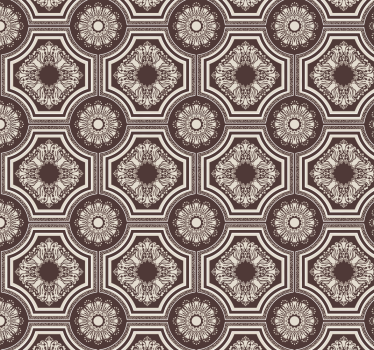 Golden Pattern Tile Wallpaper - TenStickers