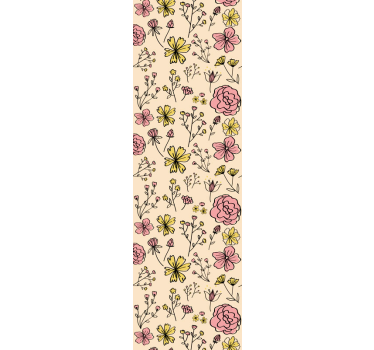 Floral Botanical Sketch flower wallpaper - TenStickers