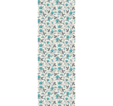 Teal lotus flower nature wallpaper - TenStickers