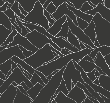 Outline of Mountains  Contemporary Wallpaper - TenStickers