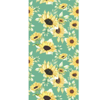 Sunflower Blooms flower wallpaper - TenStickers