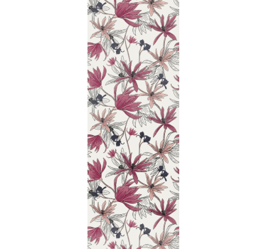 Floral Botanical Display flower wallpaper - TenStickers