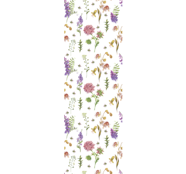 Botanical Wildflowers flower wallpaper - TenStickers