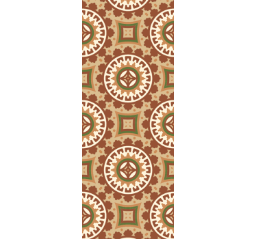 Geometric Ornamental tile wallpaper - TenStickers