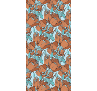 Stylish Floral Display flower wallpaper - TenStickers