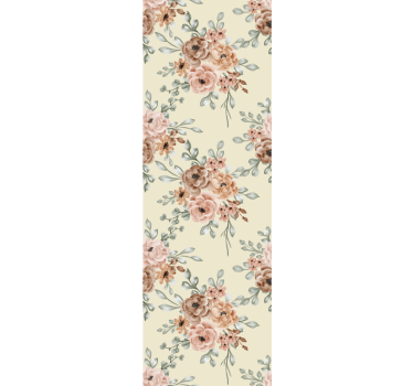 Romantic big oil painting roses vintage wallpaper - TenStickers