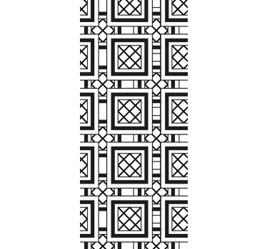 Black and white classic pattern tile wallpaper - TenStickers
