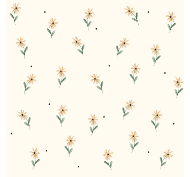 Yellow Daisies Front Room Wallpaper Decor - TenStickers