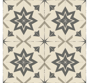 Beige starry design tile wallpaper - TenStickers