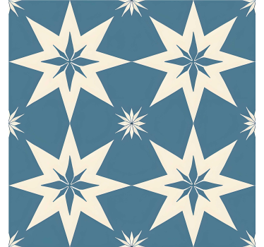 Blue starry design tile wallpaper - TenStickers
