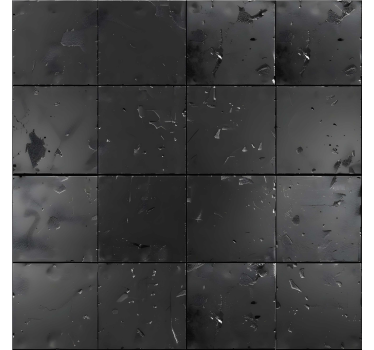 Black industrial style tile wallpaper - TenStickers