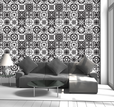 Arabesque - Black & White Vintage Wallpaper - TenStickers