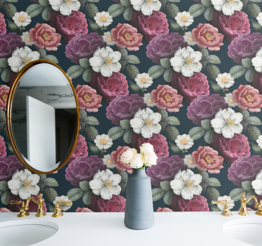 Blossoming Elegance flower wallpaper - TenStickers