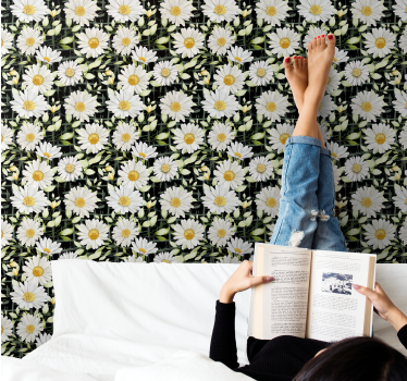 Daisy Floral Display flower wallpaper - TenStickers