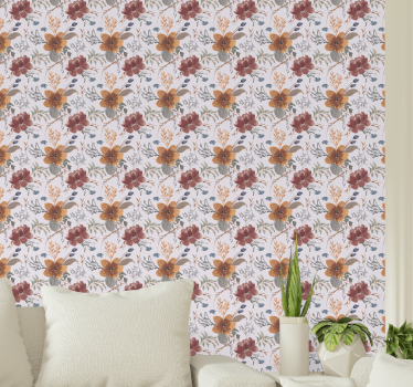 Floral Blossom Design flower wallpaper - TenStickers