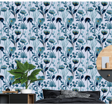 Floral Botanical Elegance flower wallpaper - TenStickers