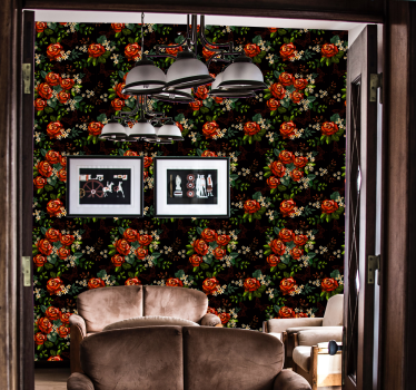 Floral Elegance flower wallpaper - TenStickers