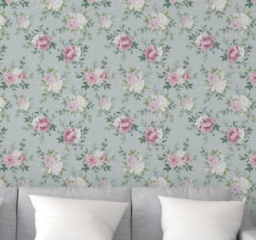 Floral Vintage flower wallpaper - TenStickers