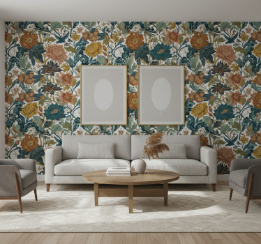 Flower wallpaper inspired by travel adventures - TenStickers