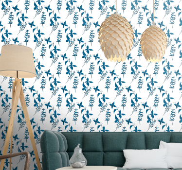 Gentle Botanical Composition flower wallpaper - TenStickers