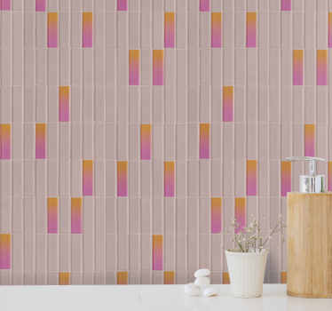 Gradient Geometric Pattern tile wallpaper - TenStickers