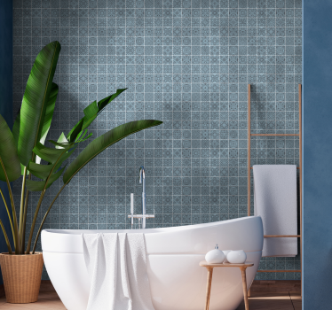 Greek Tiles Bathroom Wallpaper - TenStickers