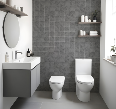 Grey shades tile wallpaper - TenStickers
