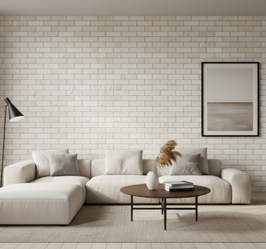 Industrial wallpaper light color bricks - TenStickers