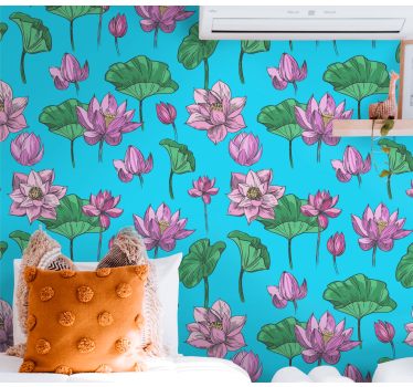Lotus Blossom Display flower wallpaper - TenStickers