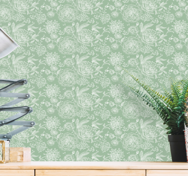 Soft Floral Elegance flower wallpaper - TenStickers